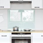 vidaXL Keuken Spatscherm Wit 80 x 60 x 0.8 cm gehard glas, Antiek en Kunst, Verzenden