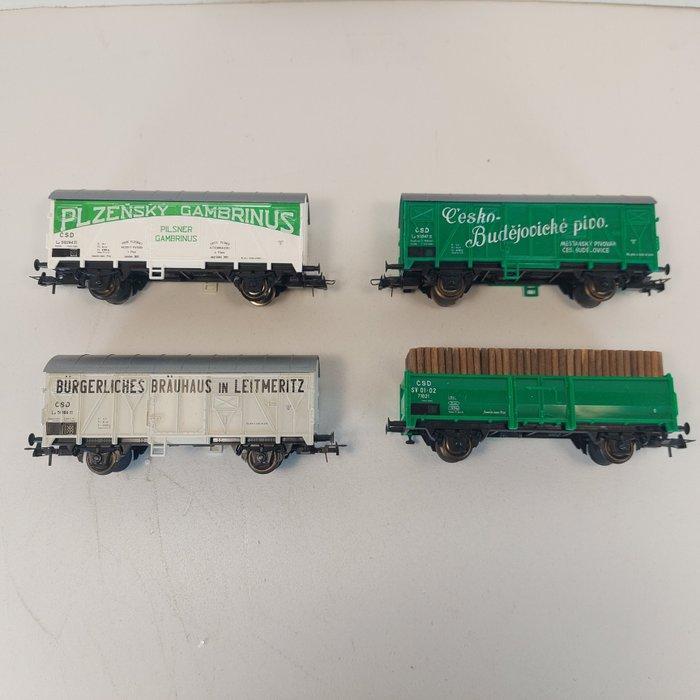 Piko, Roco H0 - Modeltrein goederenwagon (8) - 8x, Hobby en Vrije tijd, Modeltreinen | H0