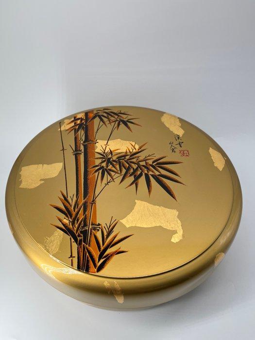 Bamboe Gouden Makie (Jikiro) Wakashi Box/Sushi Box - Hout,, Antiek en Kunst, Antiek | Overige Antiek