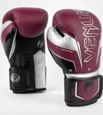 Venum Elite Evo (kick)bokshandschoenen Bordeaux Zilver, Sport en Fitness, Boksen, Verzenden, Nieuw, Bokshandschoenen