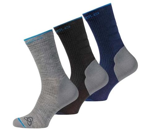 Tweedekans | Odlo Allround Lange Sokken – Set van 3 – Grijs,, Sport en Fitness, Overige Sport en Fitness, Ophalen of Verzenden