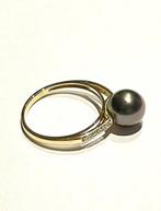Bague - 14 carats Or jaune Perle - Diamant, Bijoux, Sacs & Beauté, Bagues