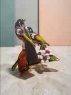 Tommasi Studio - Beeldje - Uccelli colorati su ramo e, Antiek en Kunst