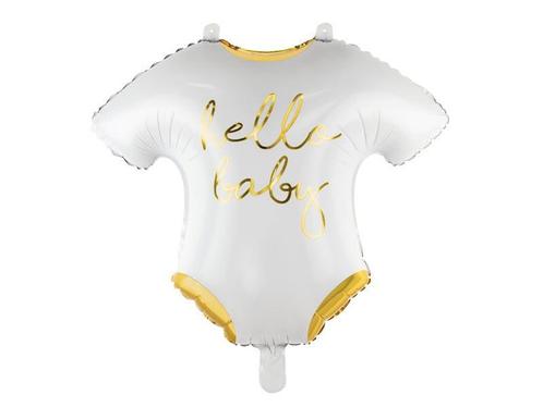 Helium Ballon Romper Hello Baby Leeg 45cm, Hobby en Vrije tijd, Feestartikelen, Nieuw, Verzenden