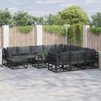 vidaXL Tuinbank Set met kussen 12 pcs Zwart 71.5 x 71.5 x 71, Verzenden, Nieuw