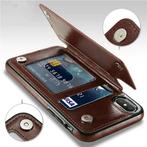 Retro iPhone X Leren Flip Case Portefeuille - Wallet Cover, Telecommunicatie, Mobiele telefoons | Hoesjes en Screenprotectors | Apple iPhone