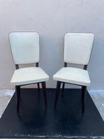 Stoel - Hout, Textiel - Twee vintage stoelen, Antiek en Kunst