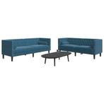 vidaXL 2-delige Loungeset Chesterfield met bolsters fluweel, Huis en Inrichting, Verzenden, Nieuw