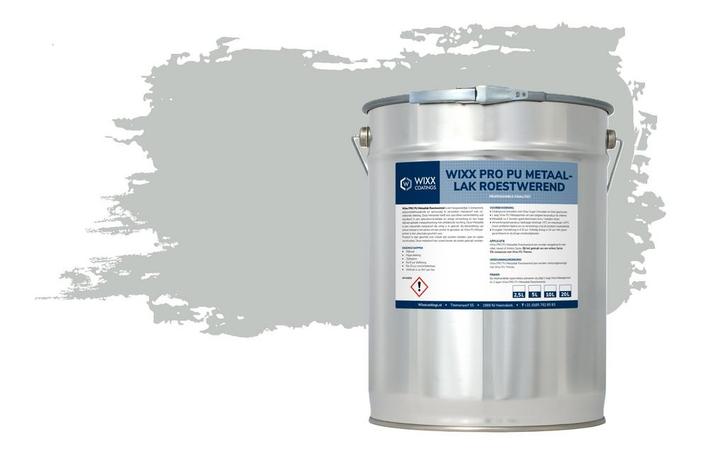 Wixx PRO PU Metaallak Roestwerend RAL 7035 | Lichtgrijs 20L, Doe-het-zelf en Bouw, Verf, Beits en Lak, Nieuw, Verzenden