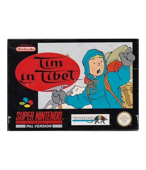 Tintin in Tibet-Standaard (SNES) Gebruikt, Games en Spelcomputers, Games | Nintendo Super NES, Ophalen of Verzenden