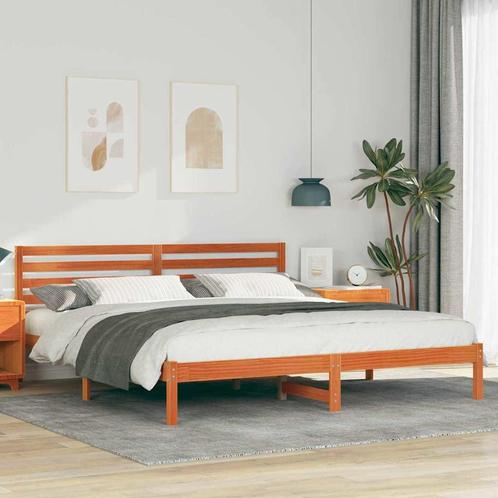 vidaXL Bedframe Wasbruin 180 x 200 cm Massief grenenhout, Huis en Inrichting, Slaapkamer | Bedden, Nieuw, Verzenden