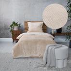 Teddy Hongaarse punt dekbedovertrek - crème-wit - 140 x, Huis en Inrichting, Verzenden, Nieuw