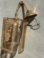 Plafondlamp - Opaline glas - Bloemdecoraties, Antiek en Kunst