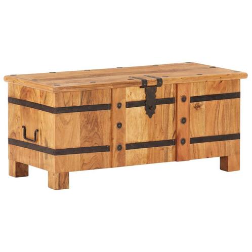 vidaXL Coffre 90x40x40 cm Bois dacacia solide, Maison & Meubles, Armoires | Autre, Neuf, Envoi