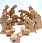 sculptuur, Kerstgroep, houten figuren (16) - 14.5 cm - Hout, Antiek en Kunst