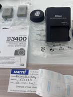 Nikon D3400 + AF-P 18-55 Digitale camera, Audio, Tv en Foto, Fotocamera's Digitaal, Nieuw