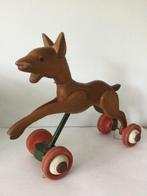 sans - Speelgoed Ancien Cheval en Bois à tirer - 1920-1930 -, Antiquités & Art