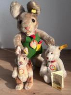 Steiff - Speelgoed Steiffbeer Teddy, konijn Niki en Ossili -, Antiek en Kunst