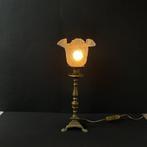 Lamp - Franse tafellamp met lampenkap in Art Nouveau-stijl -, Antiek en Kunst