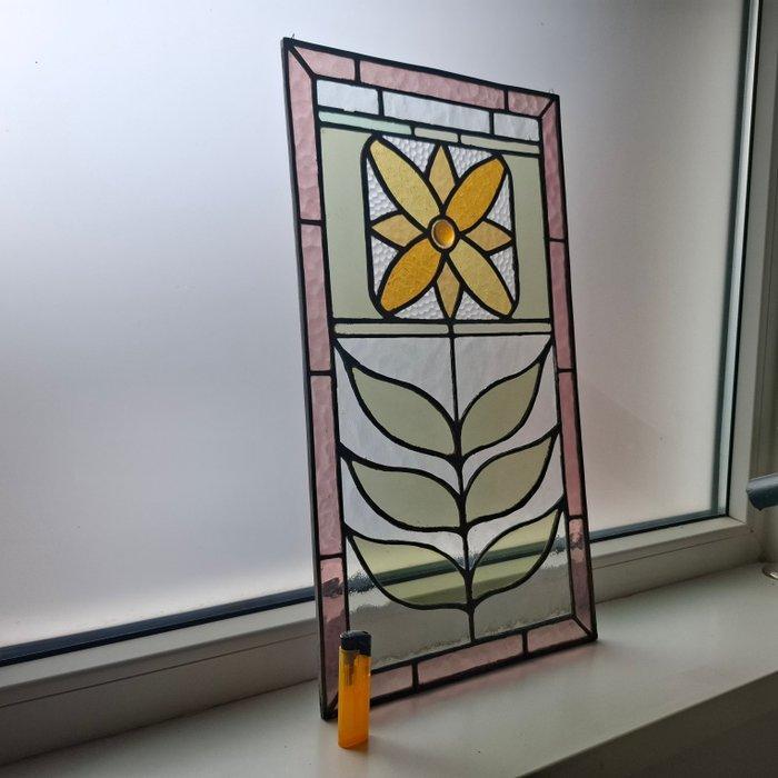 Vintage Glas-in-loodraam - onbekend - w.jonkman - 1970-1980, Antiek en Kunst, Curiosa en Brocante