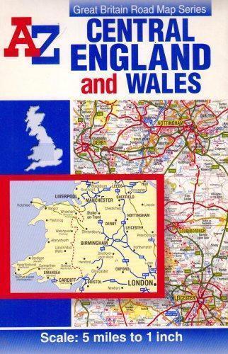 A-Z Wales and Central England Road Map (A-Z Road Maps &, Boeken, Overige Boeken, Gelezen, Verzenden