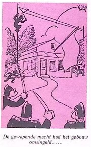 De gewapende macht had het gebouw omsingeld..... (Lithos) beschikbaar voor biedingen