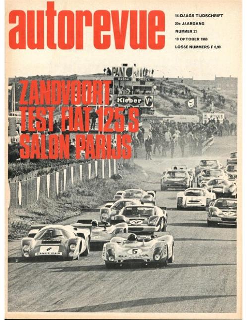1969 AUTO REVUE MAGAZINE 21 NEDERLANDS, Livres, Autos | Brochures & Magazines