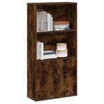 vidaXL Boekenkast 60x24x120 cm bewerkt hout gerookt, Huis en Inrichting, Kasten | Boekenkasten, Verzenden, Nieuw