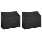 vidaXL Tuinbankhoezen 2 st 8 oogjes 160x70x70/88 cm, Tuin en Terras, Verzenden, Nieuw