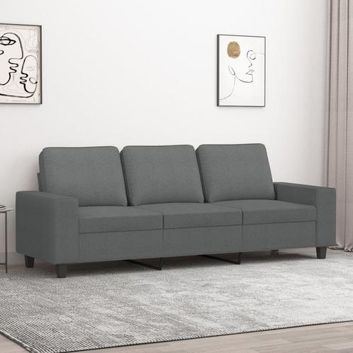 vidaXL Driezitsbank 180 cm stof donkergrijs, Huis en Inrichting, Zetels | Zetels, Nieuw, Verzenden
