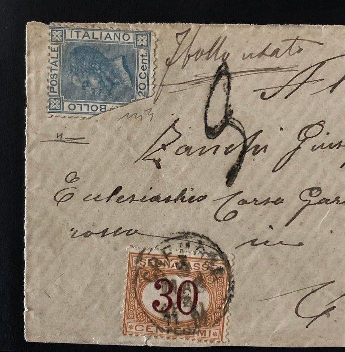 Koninkrijk Italië 1867/1877 - Italië koninkrijk 20 cent, Postzegels en Munten, Postzegels | Europa | Italië