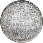 Brits India. Victoria. 1 Rupie 1862 - NGC MS60 (Bombay), Postzegels en Munten