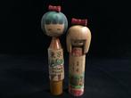 Set van 3 / Japanse vintage houten kokeshi-poppen (hoogte:
