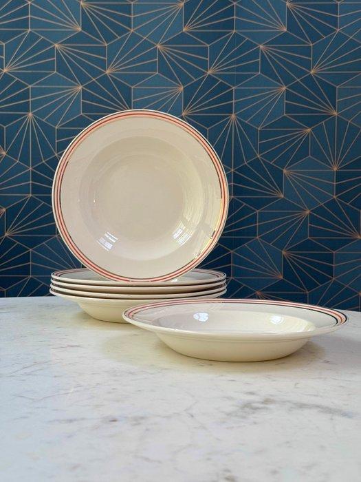 BOCH Frères, La Louvière - Bord (6) - 24 cm - Faience - Art, Antiquités & Art, Antiquités | Meubles | Tables