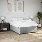 vidaXL Bedframe zonder matras stof lichtgrijs 140x200 cm, Huis en Inrichting, Slaapkamer | Bedden, Verzenden, Nieuw