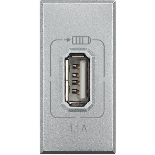 BTICINO AXOLUTE USB Oplader 1.1A 1 Module Tech - BTHC4285C1, Doe-het-zelf en Bouw, Elektriciteit en Kabels, Verzenden