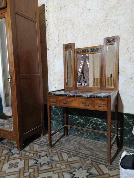 Kaptafel - Hout, Marmer, Messing, Antiquités & Art, Art | Objets design