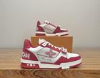 Louis Vuitton - LV Trainer Red White Monogram Denim -, Kleding | Heren, Schoenen, Nieuw