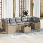 vidaXL Tuinbank Set met kussen 8 pcs Beige, Grijs 55 x 55 x, Verzenden, Nieuw