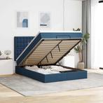 vidaXL Ottoman bed met matras 140x200cm stof blauw, Huis en Inrichting, Slaapkamer | Bedden, Verzenden, Nieuw