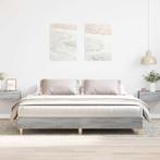 vidaXL Bedframe zonder matras 200x200 cm spaanplaat grijs, Verzenden, Nieuw