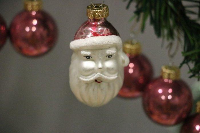 mini-set kerstmis, 13 delig, met kerstman, roze -, Diversen, Kerst