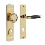 Retro buitendeurbeslag knop/klink PC92 glanzend messing, Doe-het-zelf en Bouw, Ophalen of Verzenden, Nieuw, Koper of Messing, Klink of Kruk