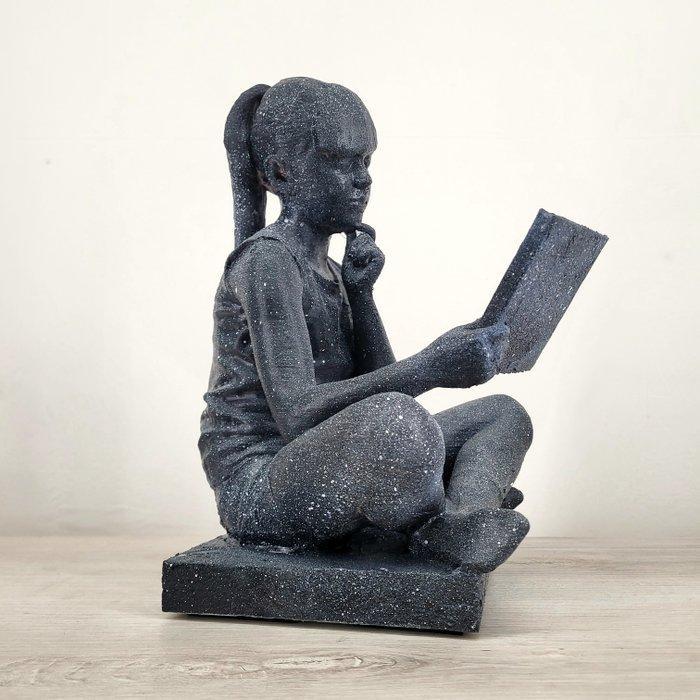 Mark Sugar - The girl with the book (Endless sky), Antiquités & Art, Art | Objets design