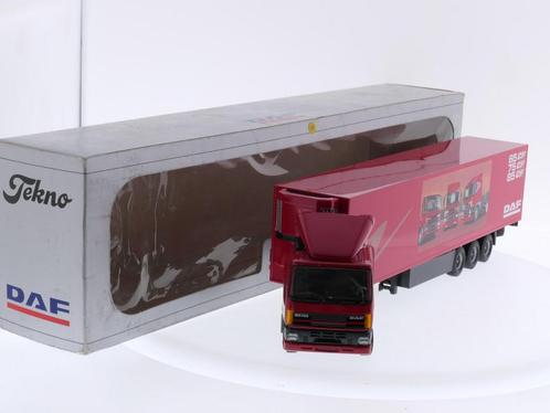 Schaal 1:50 Tekno DAF 85 CF met 3 assige oplegger. DAF Pr..., Hobby en Vrije tijd, Modelauto's | 1:50, Zo goed als nieuw, Tekno