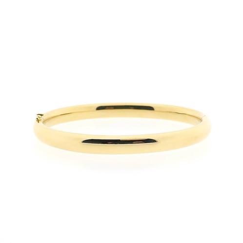 Gouden slavenarmband | Ø 60 mm (tijdloos sieraad), Handtassen en Accessoires, Armbanden, Overige kleuren, Gebruikt, Goud, Ophalen of Verzenden