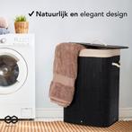 2dekans | Infinity Goods Wasmand met Deksel Zwart - Bamboe -, Huis en Inrichting, Ophalen of Verzenden, Nieuw
