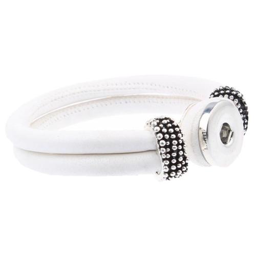 Fako Bijoux® - Armband Voor Click Buttons - Rond -Wit, Handtassen en Accessoires, Armbanden, Verzenden