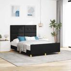 vidaXL Bedframe met hoofdeinde Zwart 140 x 190 cm Stof, Verzenden, Nieuw
