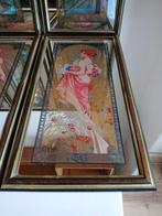 Miroir (8) - Bois, Verre - Après Alphonse Mucha, Les Phases